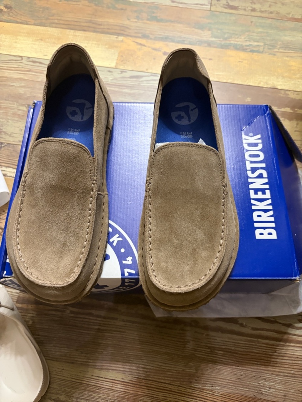 Birkenstock Women's Suede Slip-On Loafers in Light Brown